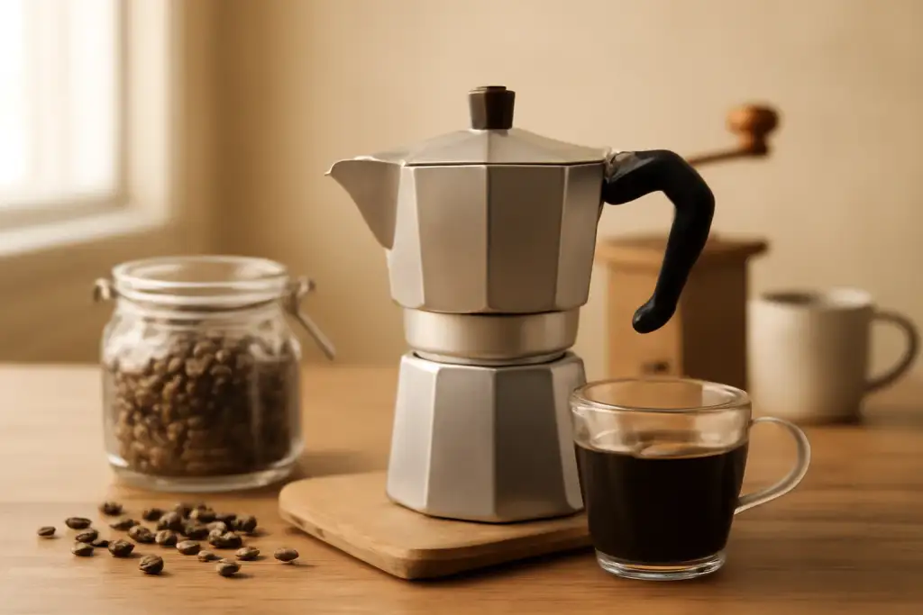 Editorial photograph related to moka pot size