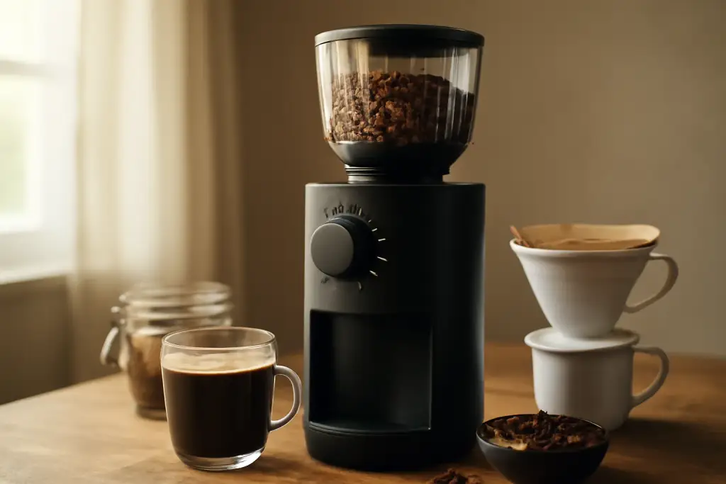 Editorial photograph related to grinder hopper size