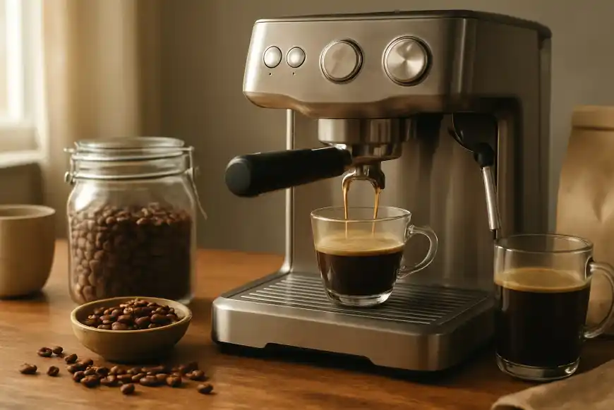 Editorial photograph related to espresso channeling fix